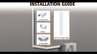 How Install a Mini Split line set coversamp Line Set Cover Installation  LBG Products [upl. by Notslar220]