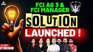 FCI AG 3 amp FCI Manager Solutions Launched  FCI Recruitment 2024  By Agriculture Adda247 [upl. by Schiro]