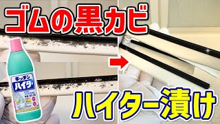 【効果絶大】キッチンハイターでゴムパッキンの黒カビを落とす方法！ [upl. by Neelra620]