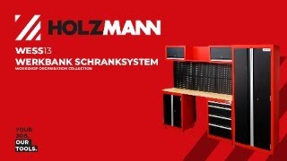 HOLZMANN WESS13  Werkbank Schranksystem  workshop organisation collection OFFICIAL HOLZMANN [upl. by Belford]