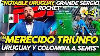 NARRADORES MEXICANOS EUFORICOS TRAS LA VICTORIA DE URUGUAY VS BRASIL ¡GRANDE SERGIO ROCHET [upl. by Enyrb]