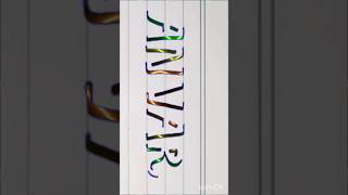 Anvar 3dwriting youtubeshort [upl. by Wycoff]