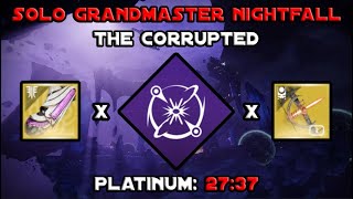 Solo Grandmaster Nightfall  The Corrupted  Void Warlock Destiny 2 [upl. by Ednihek]