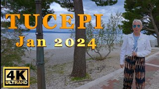 Tucepi Croatia  4K Winter Walkthrough January 2024 [upl. by Raybourne]