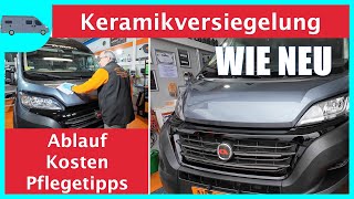 Keramikversiegelung vom Profi bei unserem Wohnmobil [upl. by Eislehc]