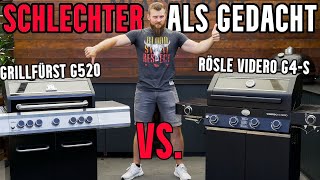 Enttäuscht Grillfürst G520 VS Rösle Videro G4S  Gasgrill Test amp Vergleich [upl. by Glyn]