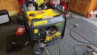 Champion Generator temp fixes before the big storm and test run discussion [upl. by Volkan]