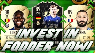 INVEST IN THESE HIGH RATED FODDER CARDS RIGHT NOW ICON SBC FIFA 22 ULTIMATE TEAM [upl. by Yhtorod]