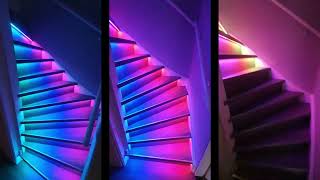 How to use WLED controller and infrared sensor to achieve dynamic lighting effects on stairs [upl. by Tiduj277]