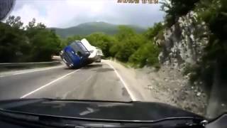 AMAZING Fuel Tanker Rollover Video Caught on Camera [upl. by Sire388]