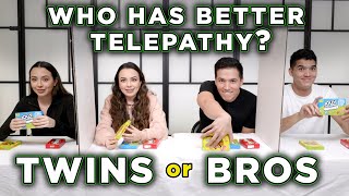 TWINS vs BROTHERS REAL TELEPATHY TEST  Merrell Twins [upl. by Gerkman]