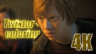 Ron Weasley Deathly Hallows 4K scenepack with coloring for edits MEGA [upl. by Rockey]