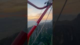 Sunrise Paramotor Ride Vang Vieng Laos laos vangvieng paramotor nature shorts [upl. by Alfons]