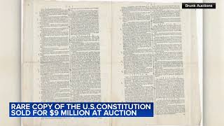 Rare copy of the US Constitution sells for 9M at auction [upl. by Caritta]