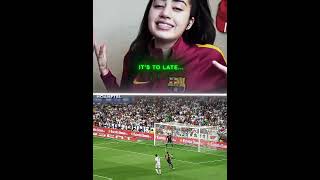 Barcelona girl reacts at ronaldo skill  Pls support me my id is so down [upl. by Nnairrehs]