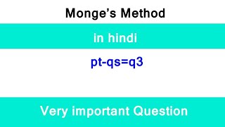 Monges method in hindi questions and solutions [upl. by Liatrice]