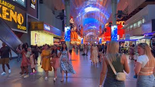 Walking Downtown Las Vegas  Fremont Street Experience [upl. by Keen]