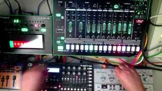 Roland TR8 TB3  TB303 Devilfish  Elektron A4 by Honeysmack [upl. by Etteniuqna]