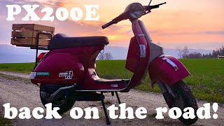 Vespa PX 200 E  A Spring Ride Around Zurich Switzerland [upl. by Aretak]