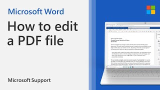 How to edit a PDF  Microsoft [upl. by Won]