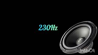 Onda senoidal 230Hz Subwoofer JBL Klipsch SVS Jamo Boston Paradigm Yamaha Sony Onkyo [upl. by Jed513]