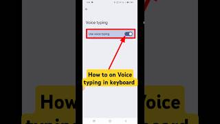 How to enable voice typing in keyboard  voice typing in keyboard  shorts voice typing [upl. by Sou]