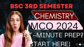 Bsc 3rd semester chemistry important objective question BSC 3rd sem chemistry mcq [upl. by Baxy43]