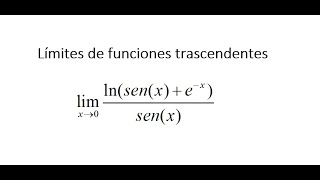 Cálculo diferencial  Límite de funciones trascendentes [upl. by Bumgardner]