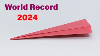 How To Make a World Record Paper Airplane  World Record 2024 [upl. by Ijneb70]