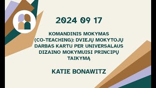 Komandinis mokymas dviejų mokytojų darbas kartu per universalaus dizaino mokymuisi principų taikymą [upl. by Flannery]