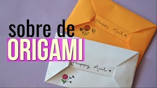 SOBRE ORIGAMI SOBRE DE PAPEL FÁCIL PARA CARTAS [upl. by Dever]