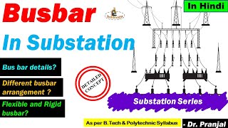 L6 Busbar in Substation  Rigid and Flexible  Busbar Arrangement  Substation Series in Hindi [upl. by Eisenstark]