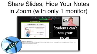 Share Your Slides Hide Your Notes in Zoom with 1 monitor [upl. by Robison]