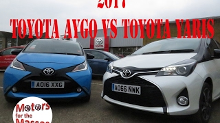 2017 Toyota Aygo vs 2017 Yaris TEST REVIEW First or family car [upl. by Baillie]