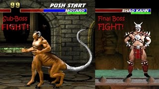 UMK3  MK3  Boss Fights Motaro amp Shao Khan [upl. by Coral]