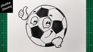 How to Draw a Cartoon Soccer Ball [upl. by Isolt]