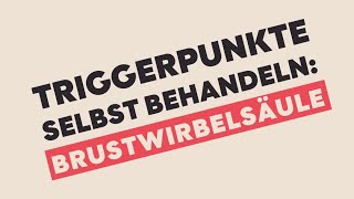 TRIGGERPUNKTE SELBST BEHANDELN BRUSTWIRBELSÄULE shorts schmerztherapie mobilitytraining [upl. by Alverson]