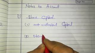 Balance sheet for company accounts only for share capital with notes to accounts [upl. by Melita28]