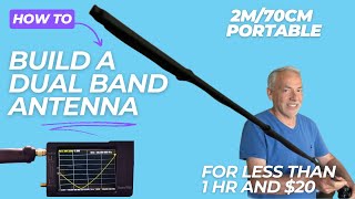 Home brew DualBand 2m70cm PA0FBK Antenna Quick Cheap and Portable for less than 20 and 1 hour [upl. by Niattirb]