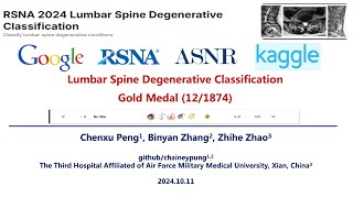 【比赛经验】Kaggle RSNA 腰椎退行性疾病检测金牌方案 [upl. by Adnir503]