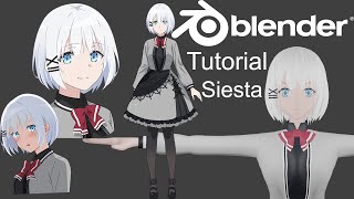 【Blender 293 】Siesta Modeling Character anime creation  Gjnko [upl. by Saretta]