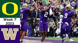 8 Oregon vs 7 Washington AMAZING GAME  Week 7  2023 College Football Highlights [upl. by Evonne76]