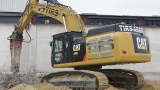 Cat 349 E mit 75 Tonnen Montabert Hydraulikhammer HD [upl. by Mulloy]