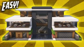 Minecraft How To Build A Modern Mansion House Tutorial 43 [upl. by Spring]