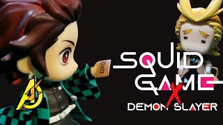 DEMON SLAYER Squid Game with Tanjiro  Stop Motion Animation [upl. by Shiff]