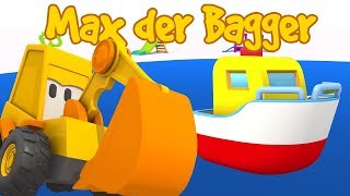 5 Episoden von Max der Bagger auf Deutsch Zeichentrickfilme mit Autos [upl. by Kan]