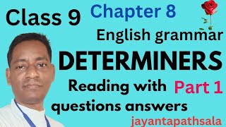 9th class English grammar chapter 8 answersdeterminersclass 9 English grammarpart 1 [upl. by Conyers]