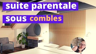 30m2 pour une suite parentale sous comble avec salle de bain INTERIEUR projet 3D A ou B [upl. by Caldwell]