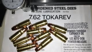 Hand ReLoading 762x25 Tokarev 90 Grain XTP [upl. by Meedan]