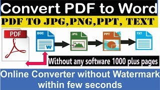 How to Convert PDF to Word For Free up to 1000 PagesWithout any software [upl. by Treiber]